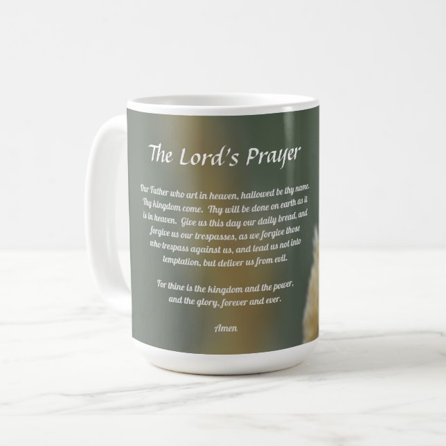 Caneca De Café A Oração do Senhor (Frente Esquerda)