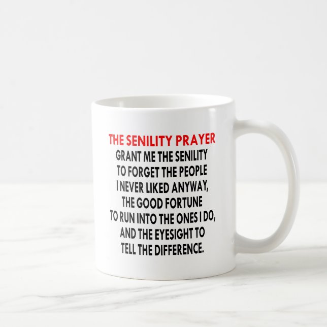 Caneca De Café A oração do Senility (Direita)