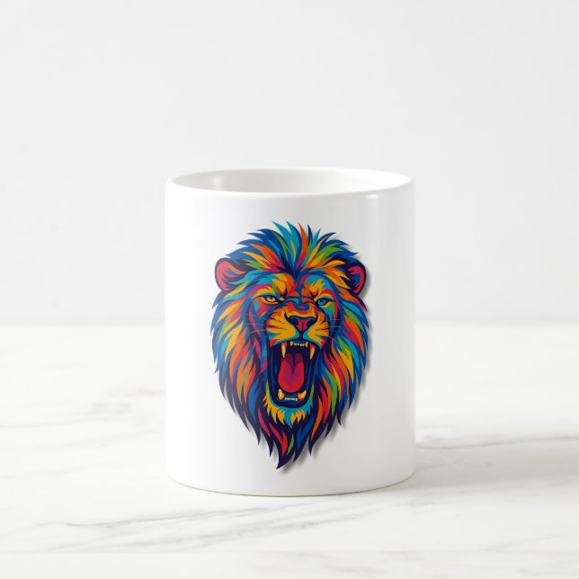 Caneca De Café A PAINTED LION Coffee Mug (Centro)