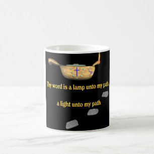 Caneca De Café A palavra é um cartão de lâmpada salm 119
