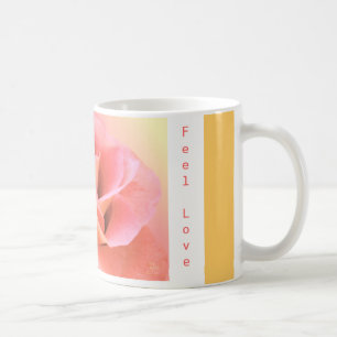 Caneca De Café A paz cor-de-rosa aumentou, considera a beleza,