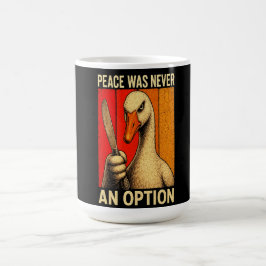 Caneca De Café A Paz Nunca Foi Uma Opção Ganso Retro Pôr do Sol M