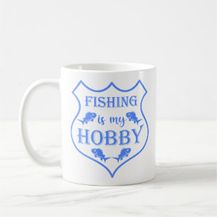 Caneca De Café A pesca é a minha citação do escudo hobby na crist
