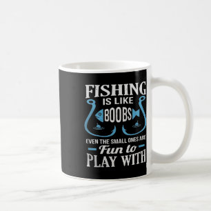 Caneca De Café A pesca é como o peito, mesmo os pequenos são dive