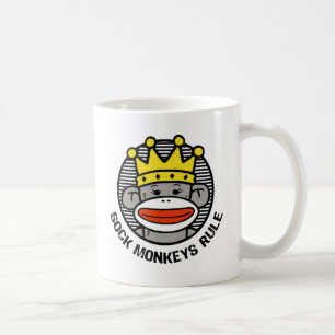 Caneca De Café A peúga Monkeys a regra