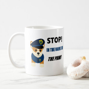 Caneca De Café A polícia bonito da unidade do Corgi K9 agride