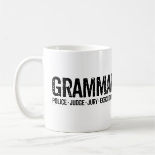 Caneca De Café A polícia da gramática agride professores