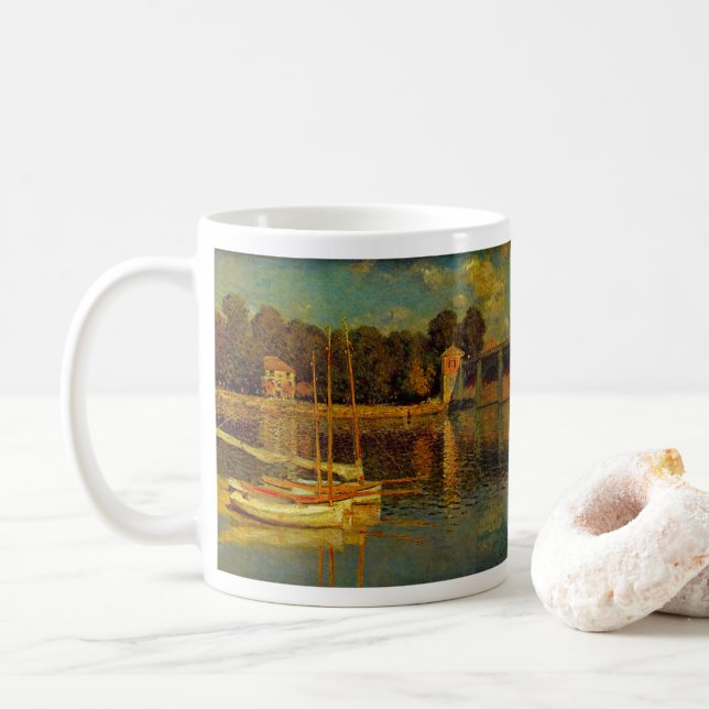 Caneca De Café A Ponte em Argenteuil por Claude Monet (Com Donut)
