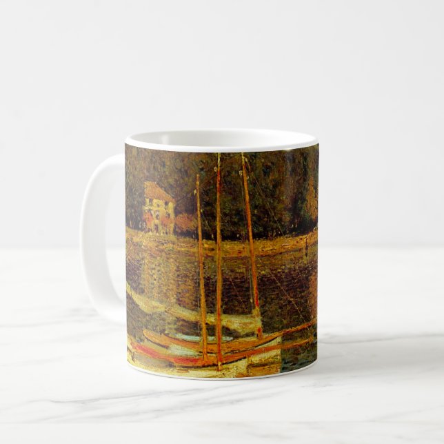 Caneca De Café A Ponte em Argenteuil por Claude Monet (Frente Esquerda)