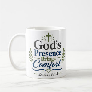 Caneca De Café A Presença de Deus Traz Conforto Citação Bíblica d