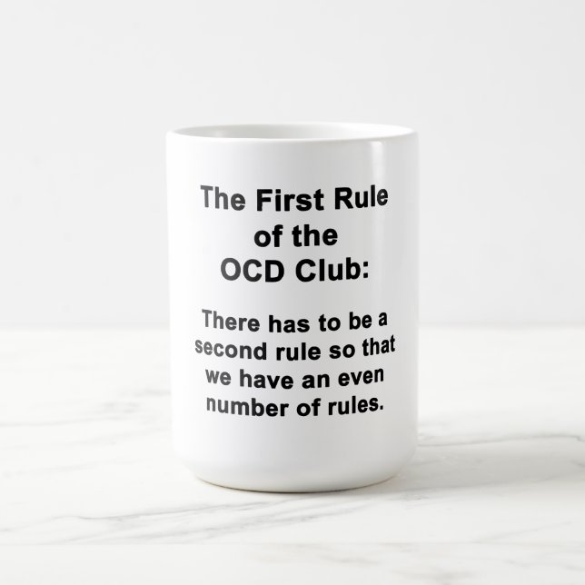 Caneca De Café A primeira regra do clube de OCD (Centro)