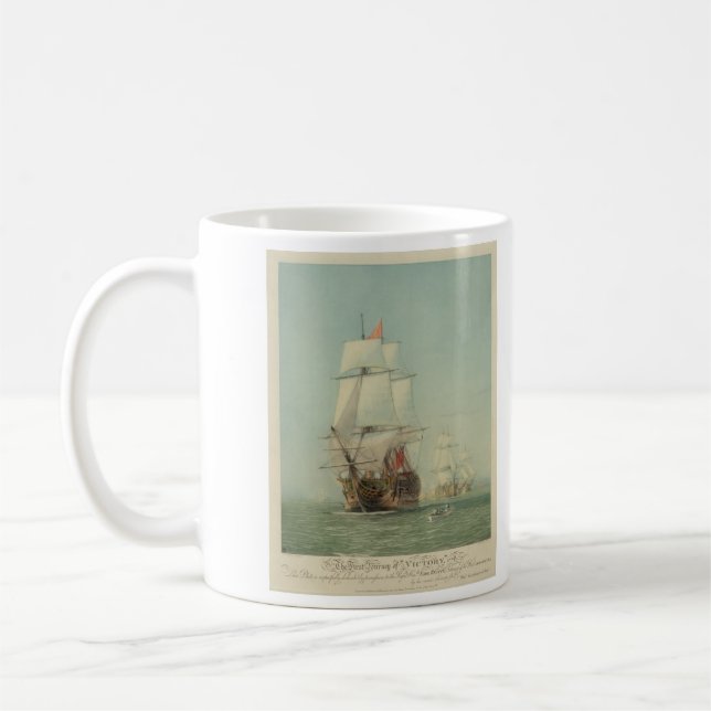 Caneca De Café A primeira viagem do H.M.S. Vitória em 1778 (Esquerda)
