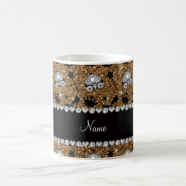 Caneca De Café A princesa conhecida do brilho do ouro coroa (Centro)