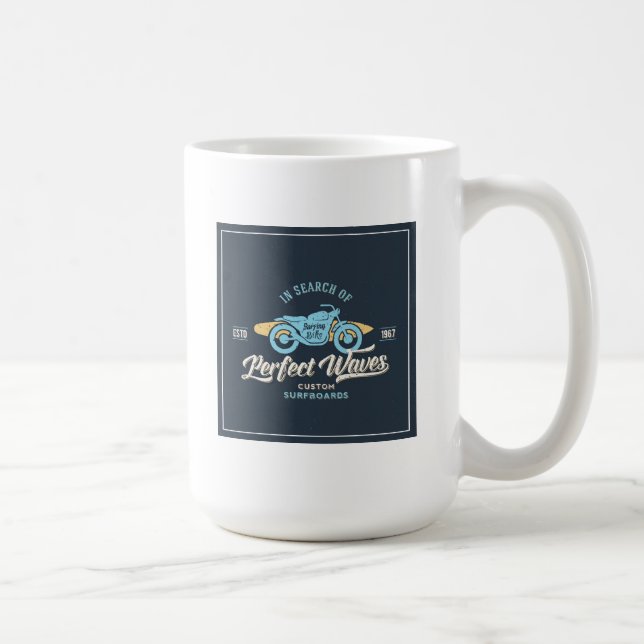 Caneca De Café À procura do poster perfeito das ondas (Direita)