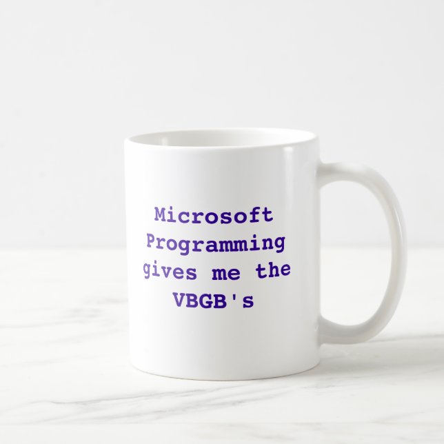 Caneca De Café A programação de Microsoft dá-me os VBGB (Direita)