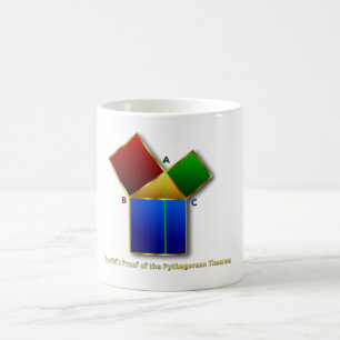 Caneca De Café A prova de Euclid do Theorem. pitagórico