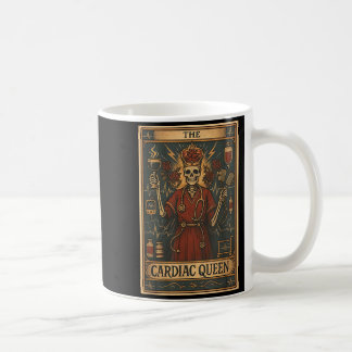Caneca De Café A rainha cardíaca carta tarot esqueleto cardiologi