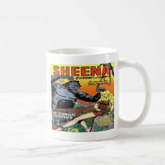 Caneca De Café A rainha de Sheena dos cobrir clássicos da selva