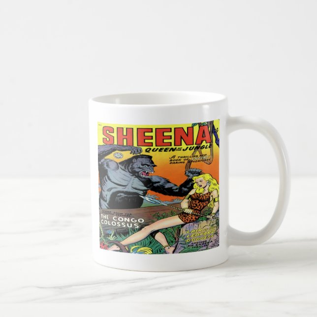 Caneca De Café A rainha de Sheena dos cobrir clássicos da selva (Direita)