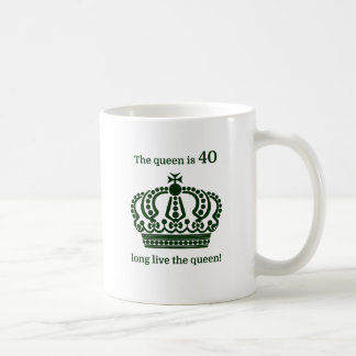 Caneca De Café A rainha é 40 vive por muito tempo a rainha!