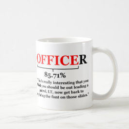 Caneca De Café A realidade de ser um oficial do exército com