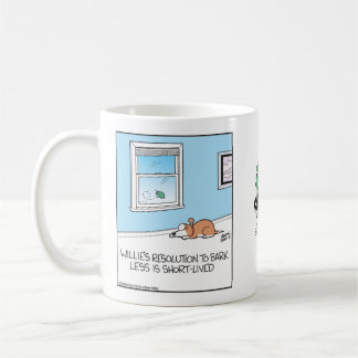 Caneca De Café A resolução do cachorro de latir menos dura pouco