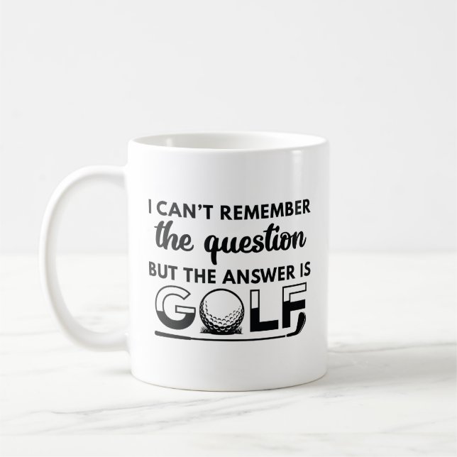 Caneca De Café A Resposta É Golfe (Esquerda)
