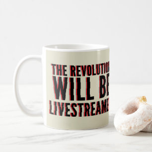Caneca De Café A Revolução Será Transmitida Ao Vivo