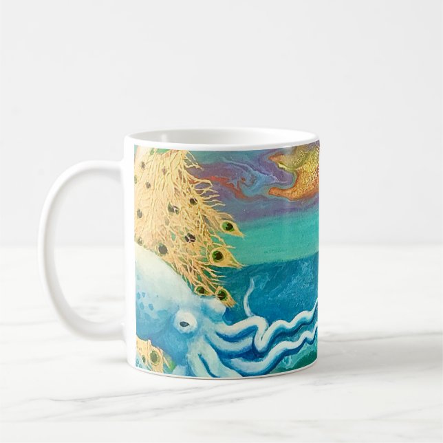 Caneca De Café A Sereia e o Polvo Fazem uma Mug (Esquerda)