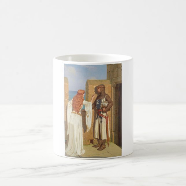 Caneca De Café A Sombra do Cavaleiro (por Edmund Blair Leighton) (Centro)