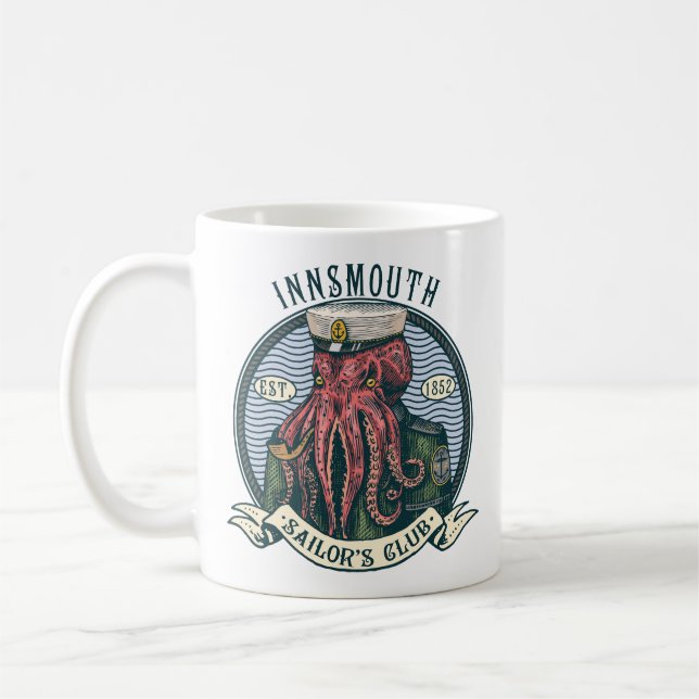 Caneca De Café A sombra sobre o nsmouth Lovecraft Cthulhu Sailor (Esquerda)