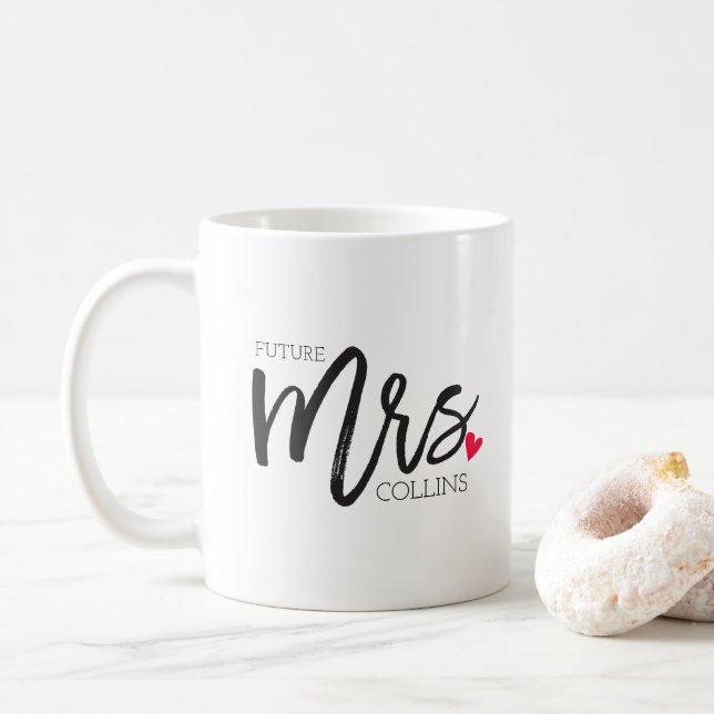 Caneca De Café A Sra. Shoppe | Futuro personalizado Sra. (Com Donut)