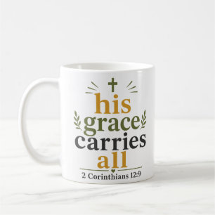 Caneca De Café A Sua Graça Carrega Tudo Citação da Escritura Cris