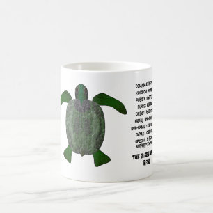 Caneca De Café A tartaruga de plástico bolha. (Chelonia anthropoc