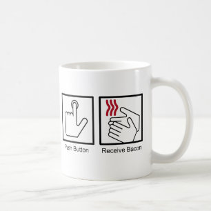 Caneca De Café A tecla, recebe o bacon - distribuidor do bacon