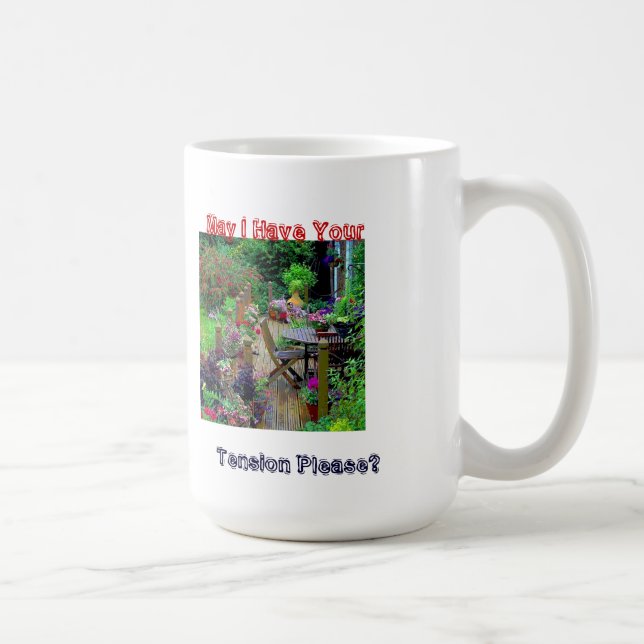 Caneca De Café A tensão agride por favor (Direita)