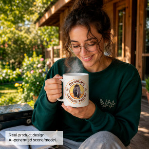 Caneca De Café A Teoria Mais Hairista de Darwin, Cute Wooly Mammo