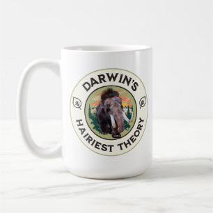 Caneca De Café A Teoria Mais Peluda de Darwin Mamute Lanudo