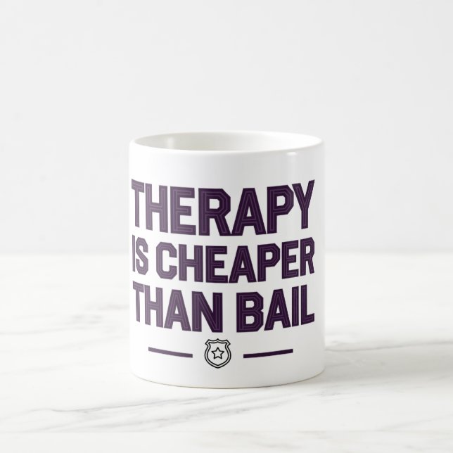 Caneca De Café A terapia é mais barata que a fiança (Centro)
