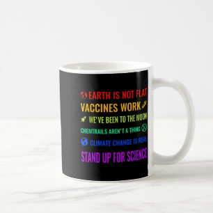 Caneca De Café A Terra Não É Plana Vacinas Funcionam Camiseta Div