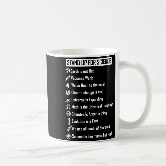 Caneca De Café A Terra Não É Plana Vacinas Funcionam Presente Div (Direita)