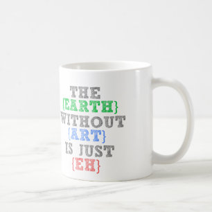 Caneca De Café A terra sem arte é apenas Eh