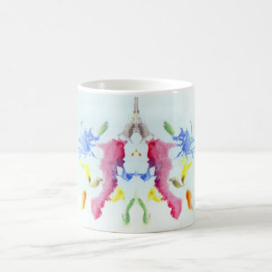 Caneca De Café A tinta do teste de Rorschach borra a lagosta do