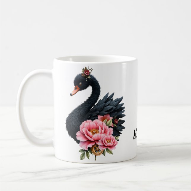 Caneca De Café A touch of rose and swan's glow. (Esquerda)