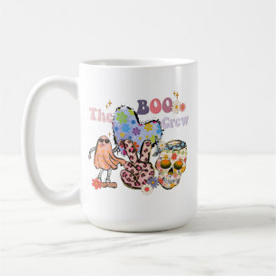 Caneca De Café A Tripulação do Boo Retro Halloween