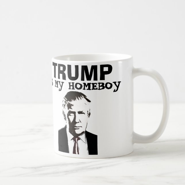 Caneca De Café A TRUMP É A MINHA FICAR EM CASA Engraçada. (Direita)