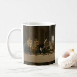Caneca De Café A Última Ceia dos Gatos Paródia da Arte Renascenti