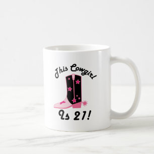 Caneca De Café A vaqueira é presente de aniversário 21