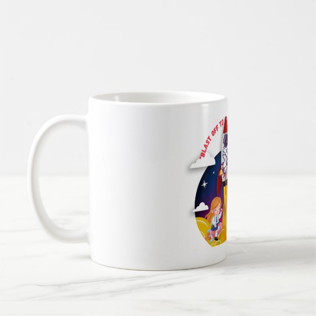 Caneca De Café À velocidade da luz - astronauta espacial Edu (Esquerda)
