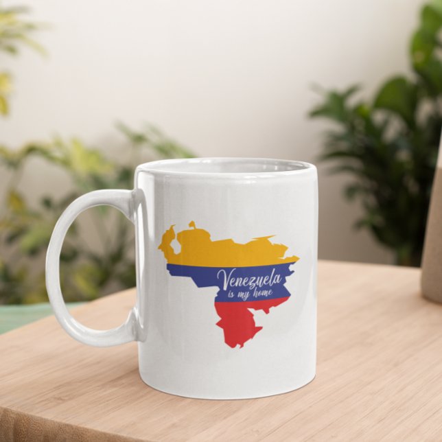 Caneca De Café A Venezuela é o meu mapa de bandeira (Venezuela is my home Flag Map Coffee Mug)